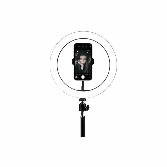 Living Today 26cm Diameter LED Selfie Ring Light with Stand and Phone Holder 186cm Height