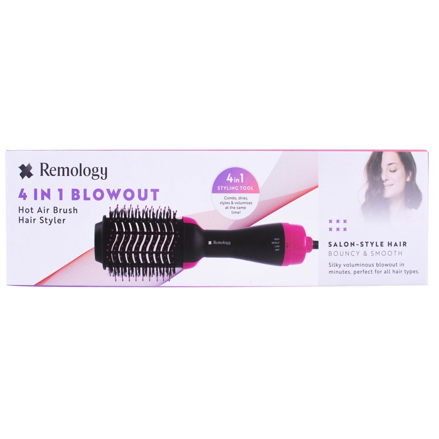 Remology personal care Remology 4 in 1 Blowout Hot Air Brush Hair Styler