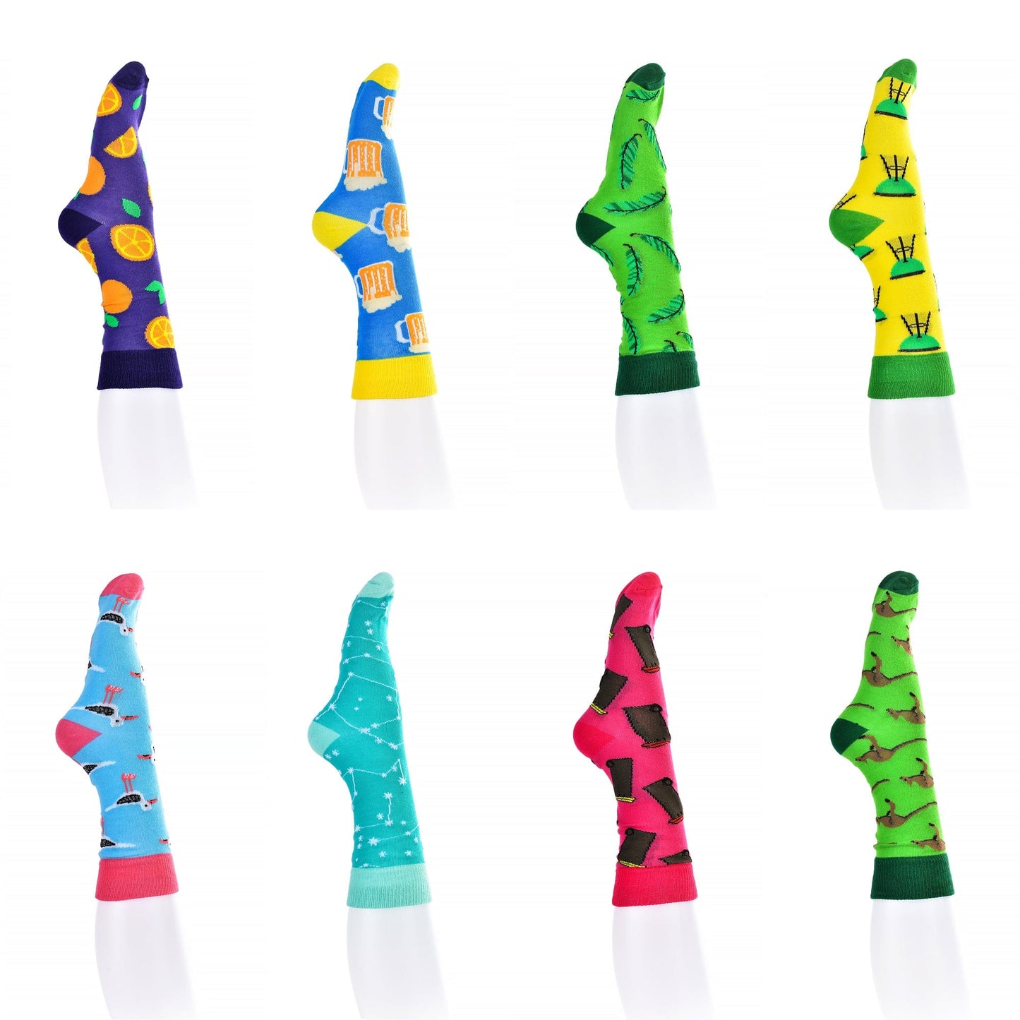 Sock Exchange Socks 8 Pairs Fashion Novelty Funny  Socks one Size 5-13 Men  Socks  Women  Socks #2