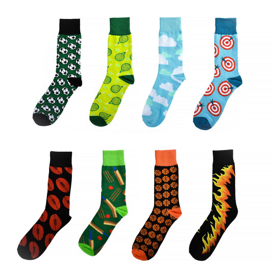 Sock Exchange Socks 8 Pairs Fashion Novelty Funny  Socks one Size 5-13 Men  Socks  Women  Socks #4
