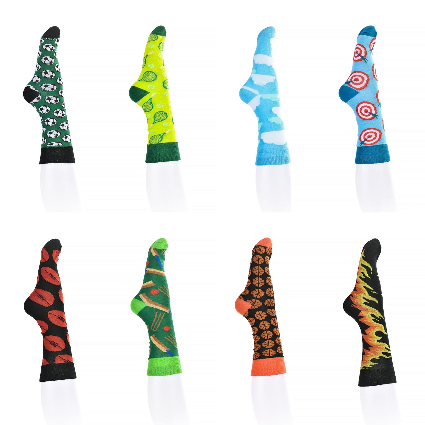 Sock Exchange Socks 8 Pairs Fashion Novelty Funny  Socks one Size 5-13 Men  Socks  Women  Socks #4