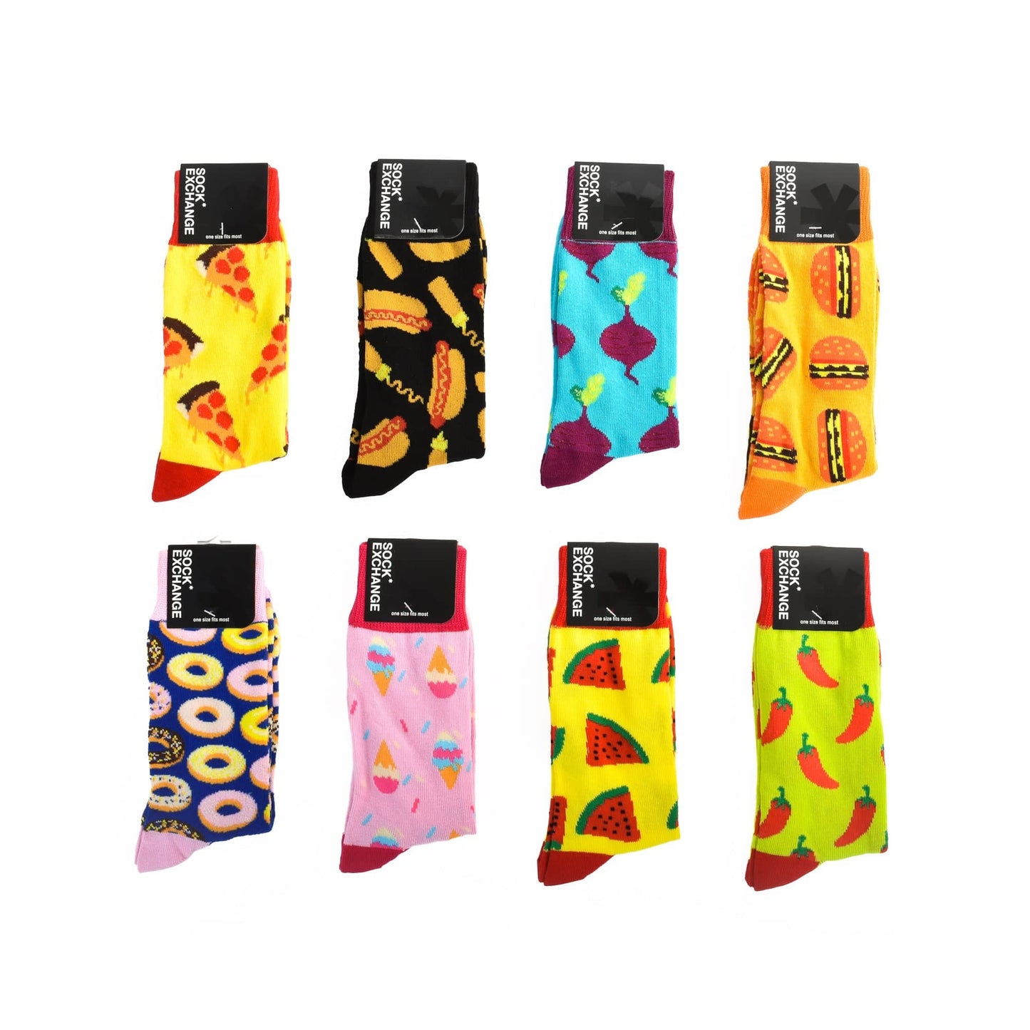 Sock Exchange Socks 8 Pairs Fashion Novelty Funny  Socks one Size 5-13 Men  Socks  Women  Socks #5