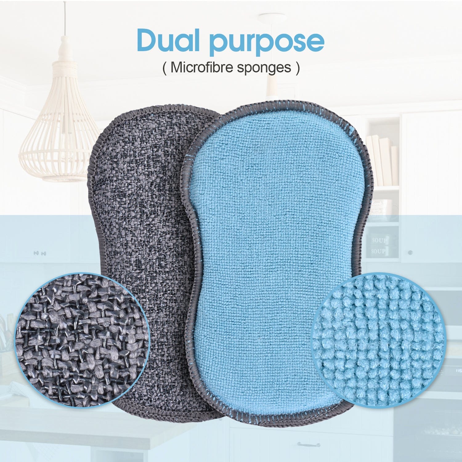 Spiffy cleaning sponge SPIFFY 3PC Microfibre Sponge Pad