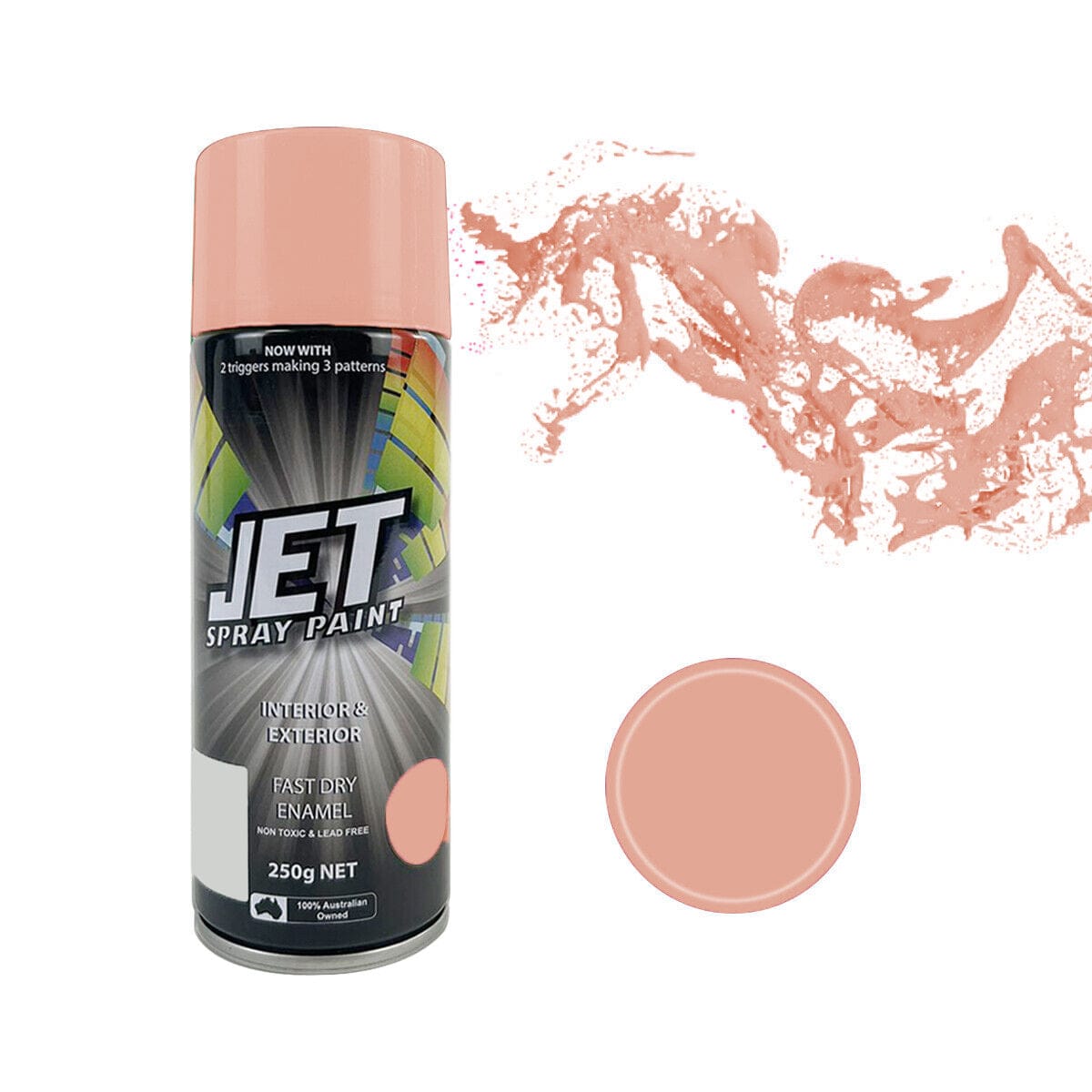 JET spray paint Baby Pink 3 Pcs 250g Spray Paint Can For Interior and Exterior 26 colours Fast Dry