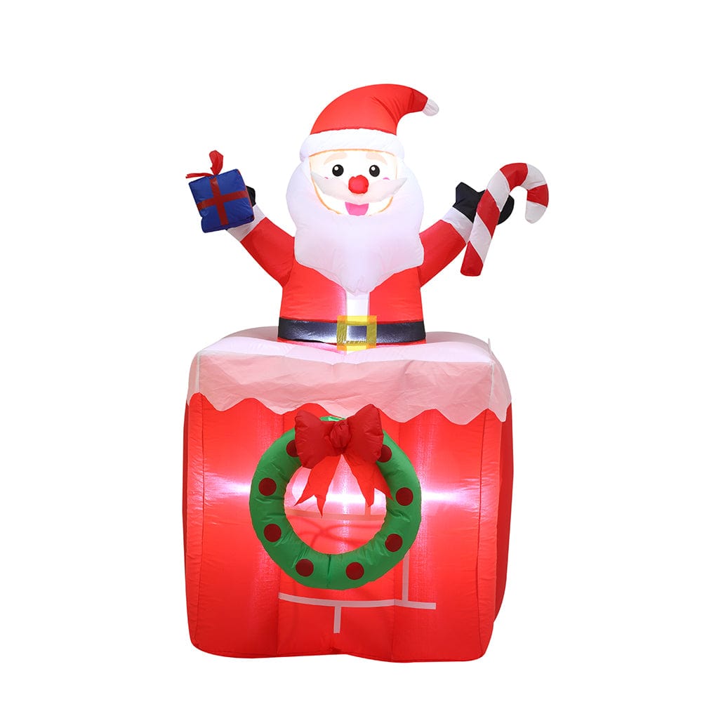 Living Today Inflatable Party Decorations 150cm Christmas Decoration Inflatable Santa in Chimney