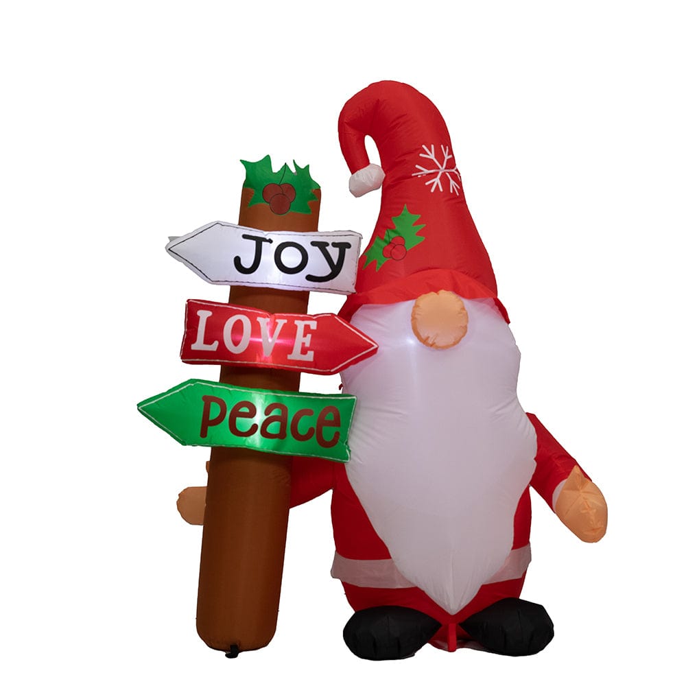 Living Today Inflatable Party Decorations 150cm Christmas Decoration Inflatable Gnome with Sign