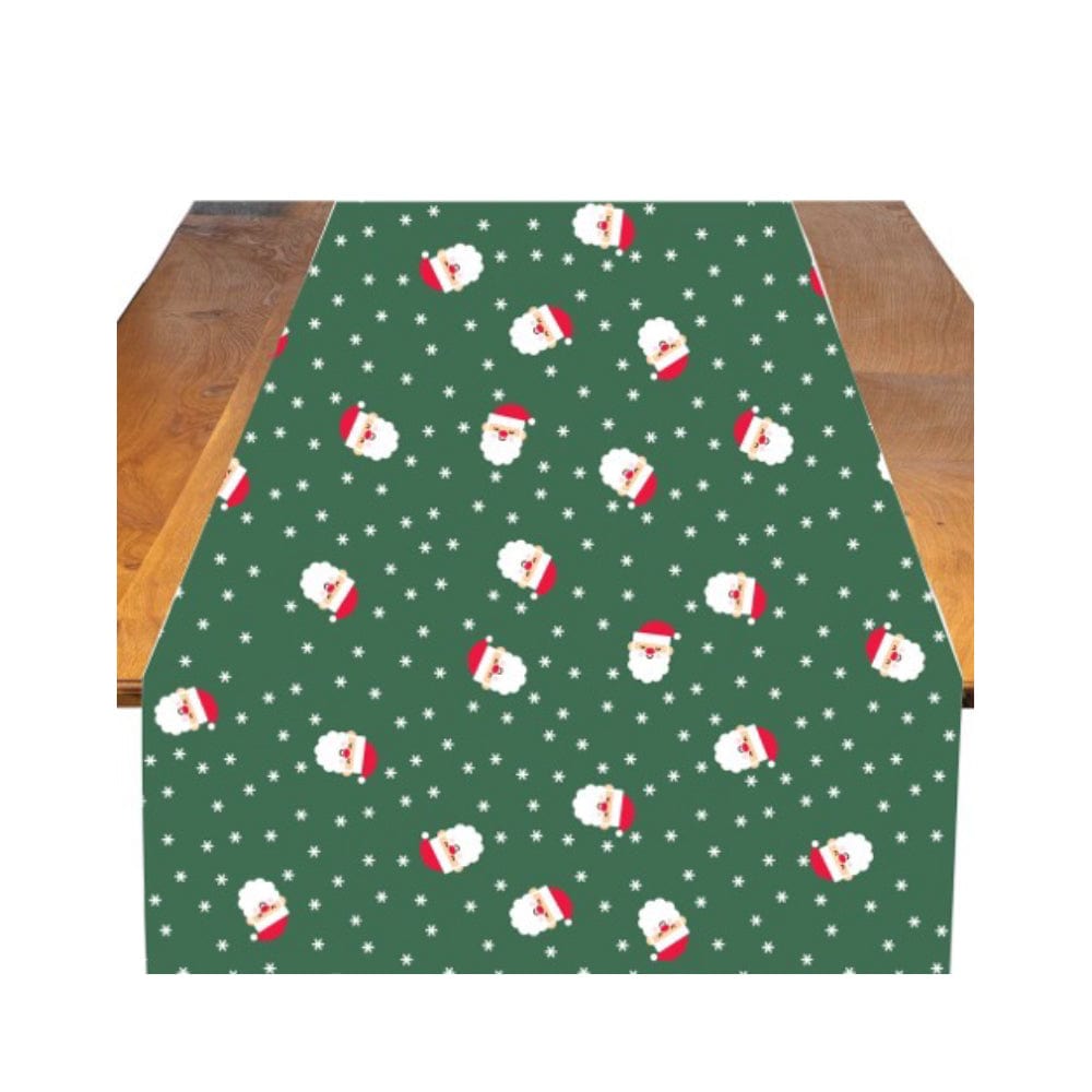 Living Today Christmas decoration 230*145cm Rectangle Christmas Green Santa Tablecloth