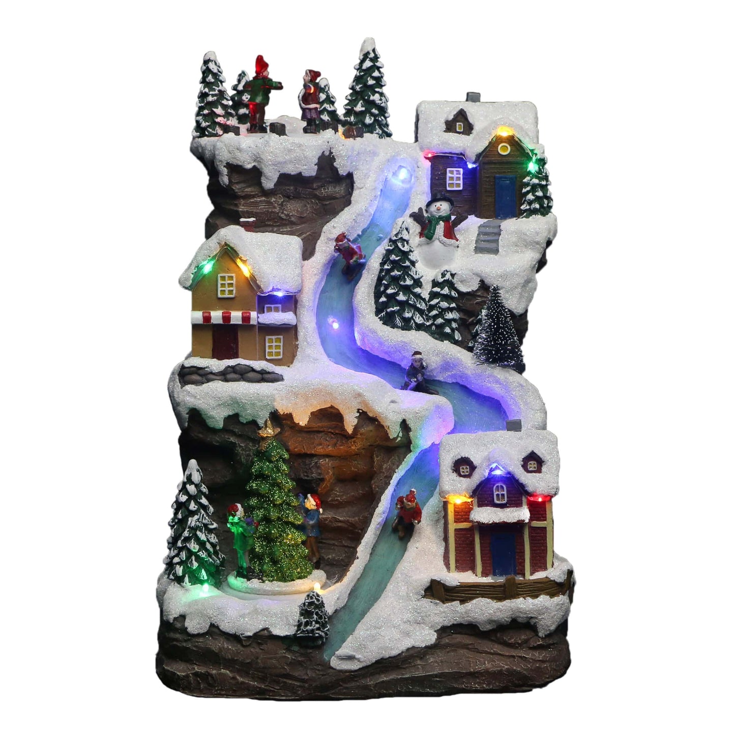 Living Today Christmas gift LED Village with Moving Children Christmas Decoration Gift