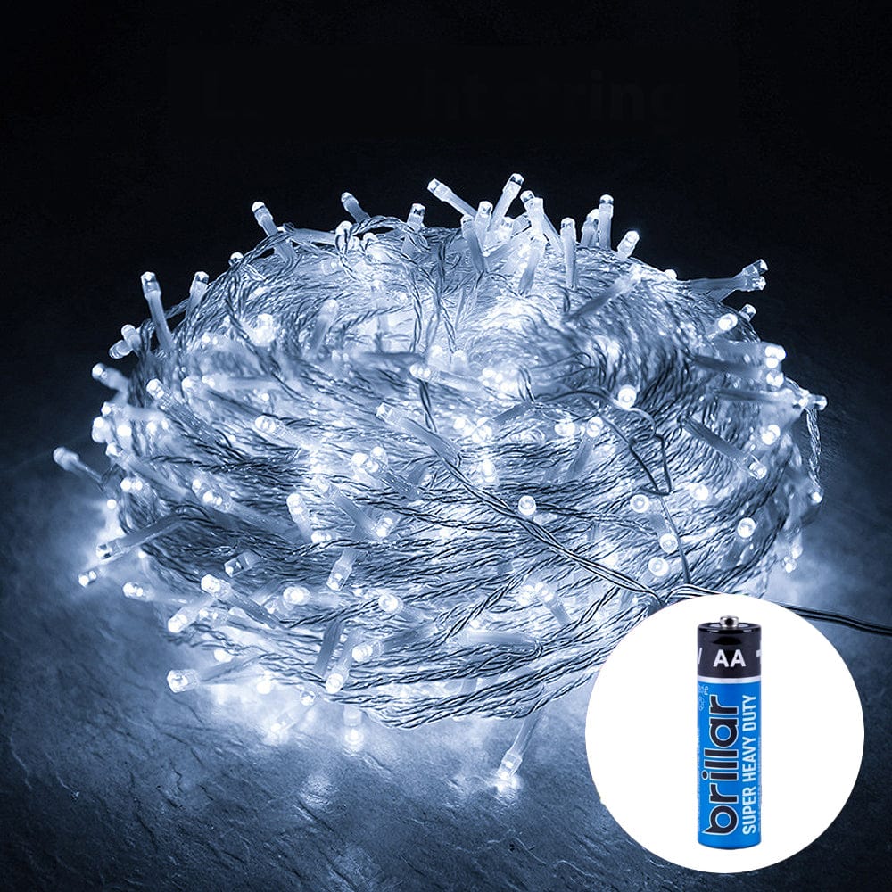 Living Today Inflatable Party Decorations 100 Battery Powered LED Fairy Lights 8 Function Memory Hold Christmas Decoration Cool White