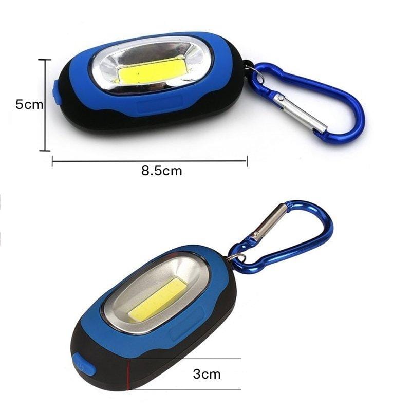 Brillar led lighting 2 Pcs COB LED BLUE Keychain Light Flashlight Safety Light Work