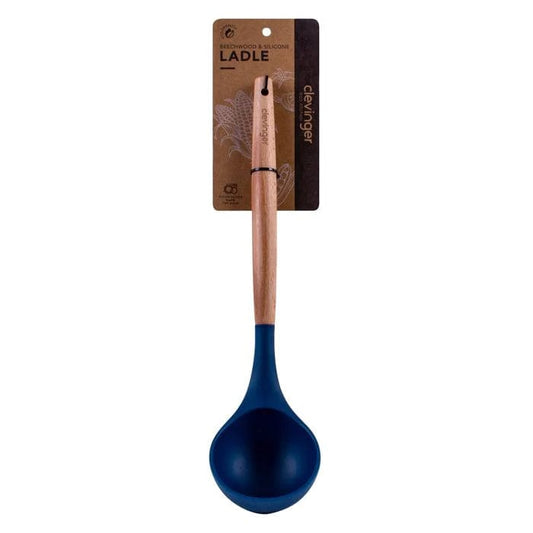 Clevinger cookware Beechwood & silicone ladle navy