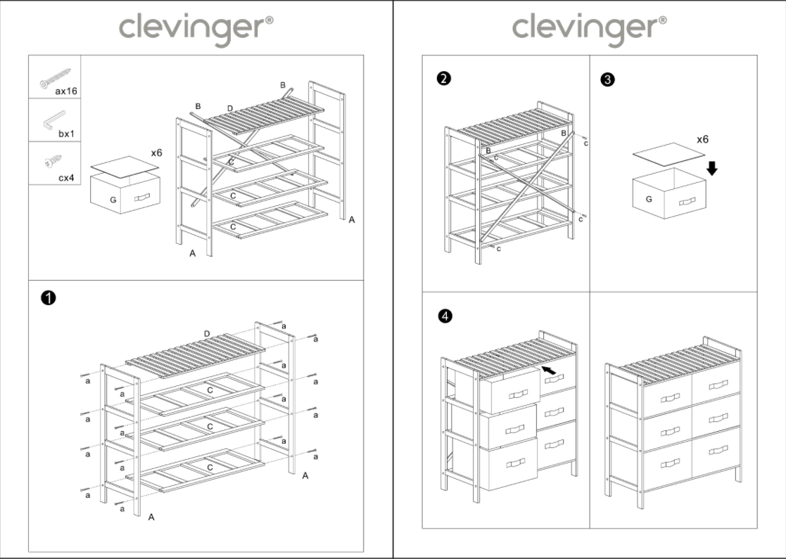 Clevinger 6 Drawer Bamboo Storage Chest