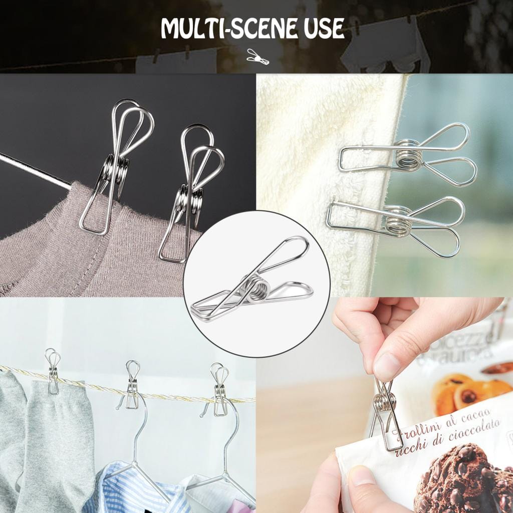 Clevinger laundry 100 Pcs Stainless Steel Pegs