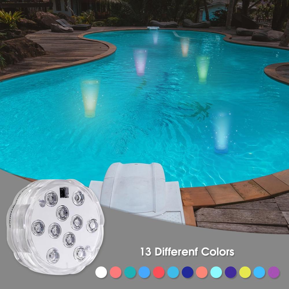 Lazy Dayz Beach and Summer Lazy Dayz 13 Colors LED Remote Pool Light 6 Pack