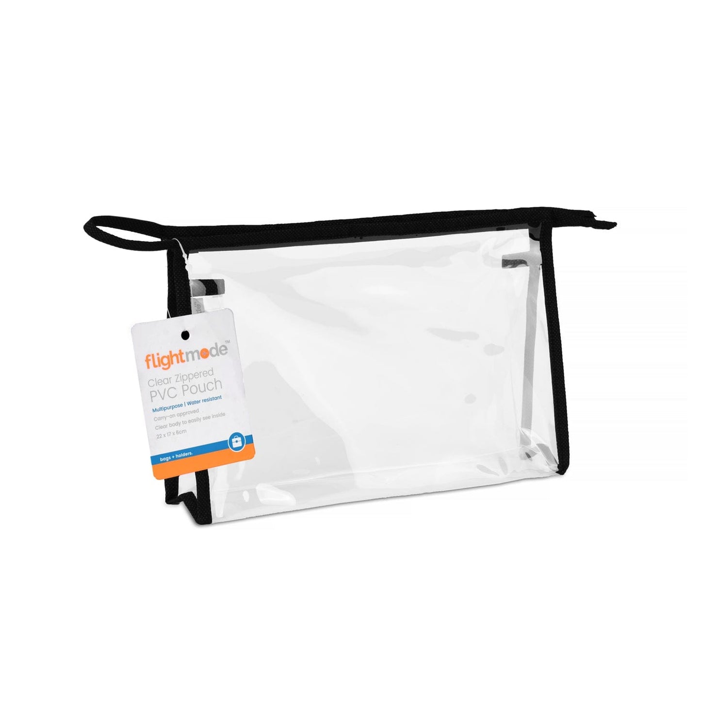 Flightmode Waterproof PVC Clear Zippered Carry Pouch