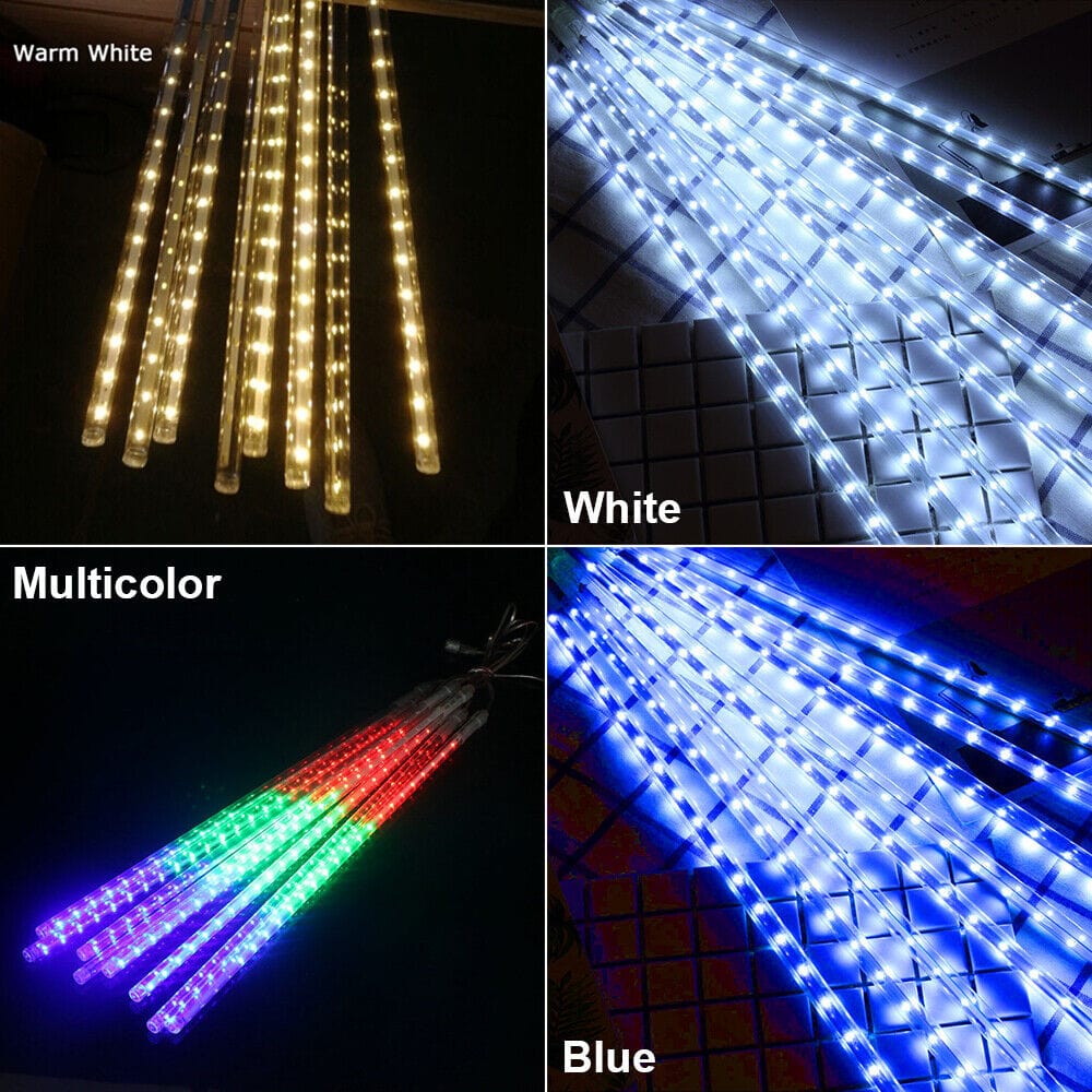 Living Today Christmas light 240 Low Voltage Outdoor Warm White LED Meteor Shower Rain String Lights Christmas Decoration 30CM Warm White