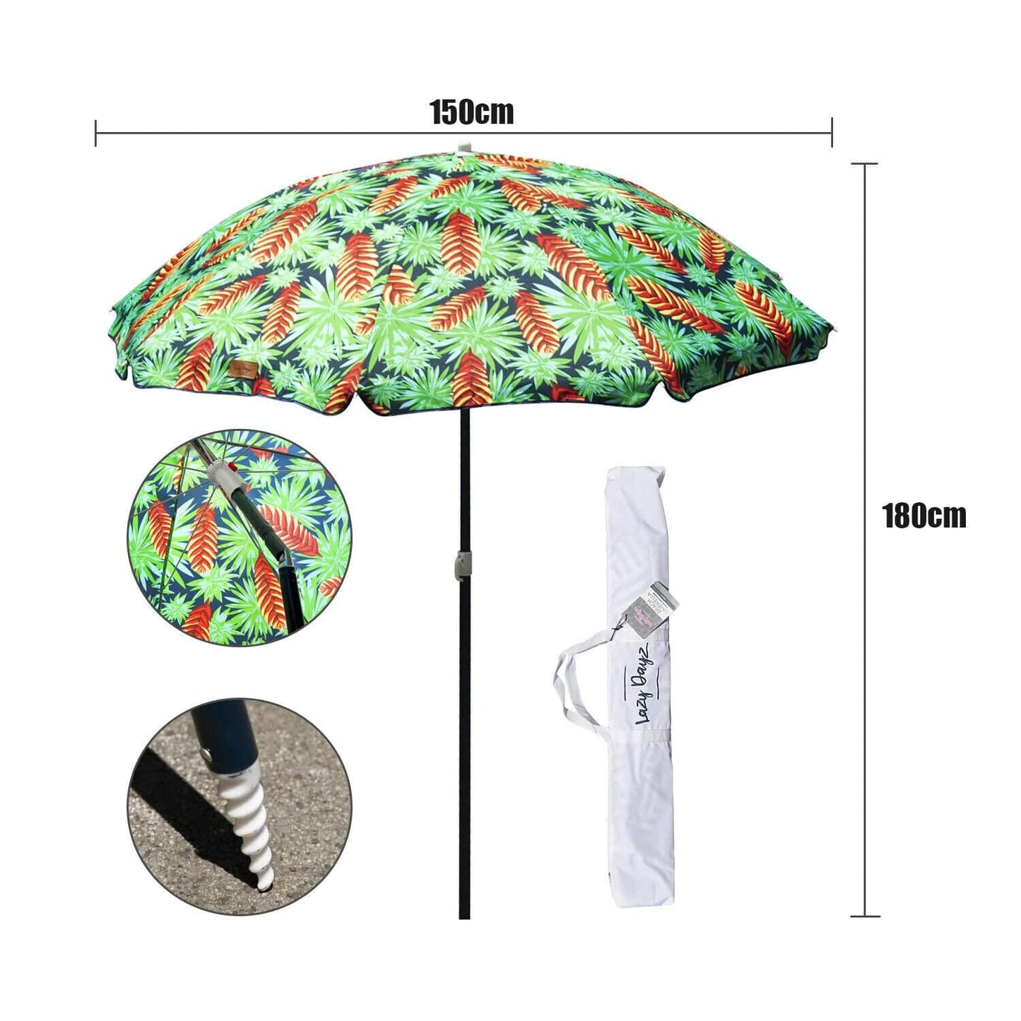 Lazy Dayz Beach Accessories Lazy Dayz Beach Umbrella - Mossman