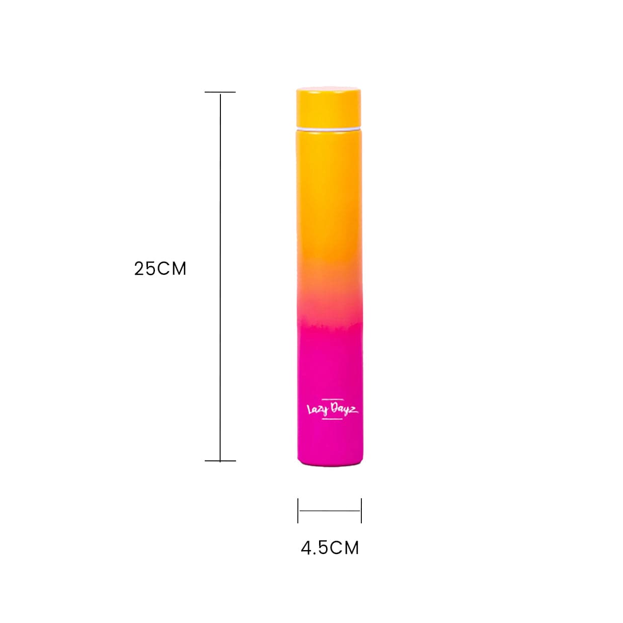 Lazy Dayz Hydration Lazy Dayz 300ml Slimline Insulated Drink Bottle - Orange Pink Ombre