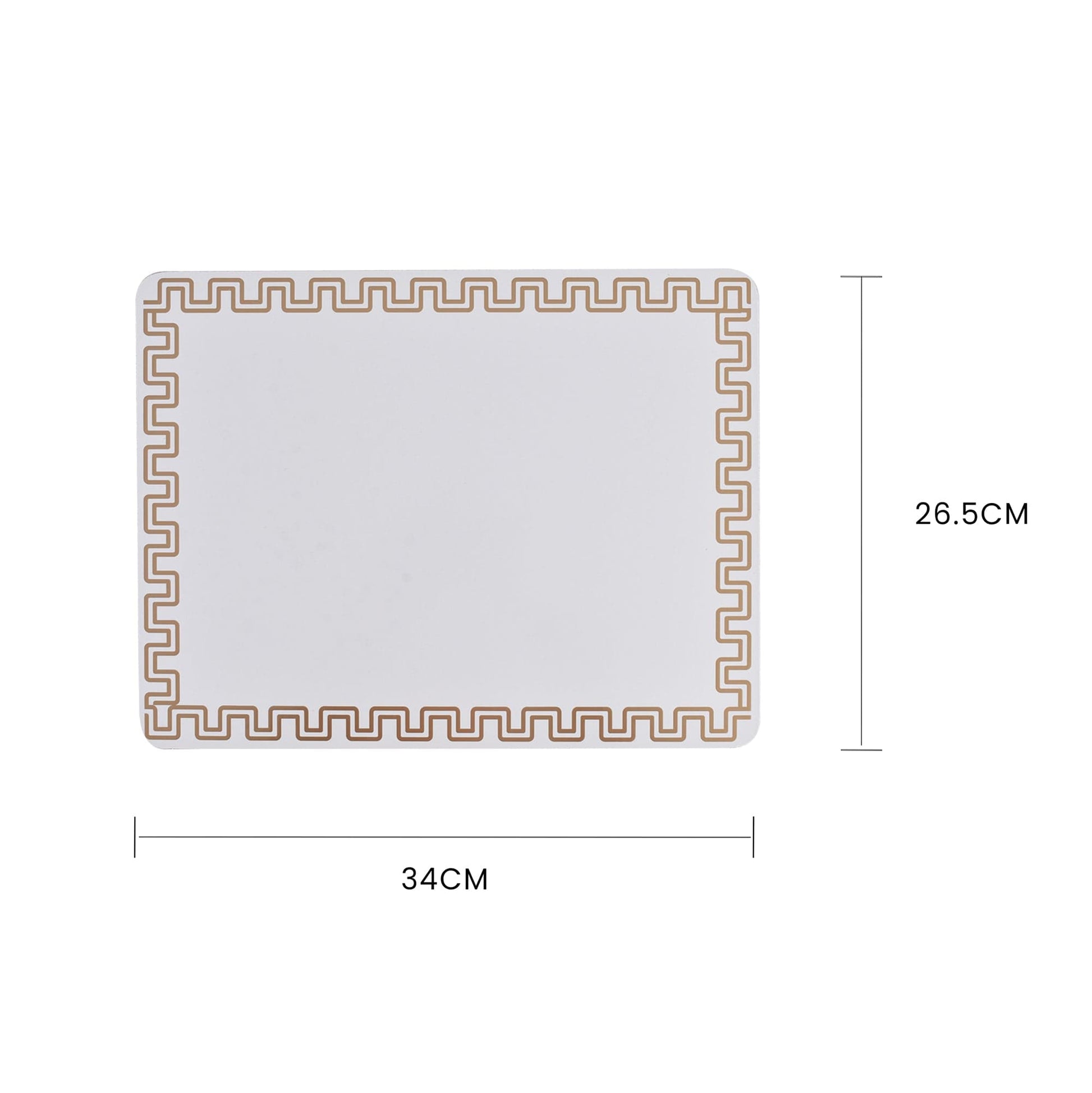 Clevinger dining placemat Clevinger 8 pcs MDF Placemats and Coasters Gold Border