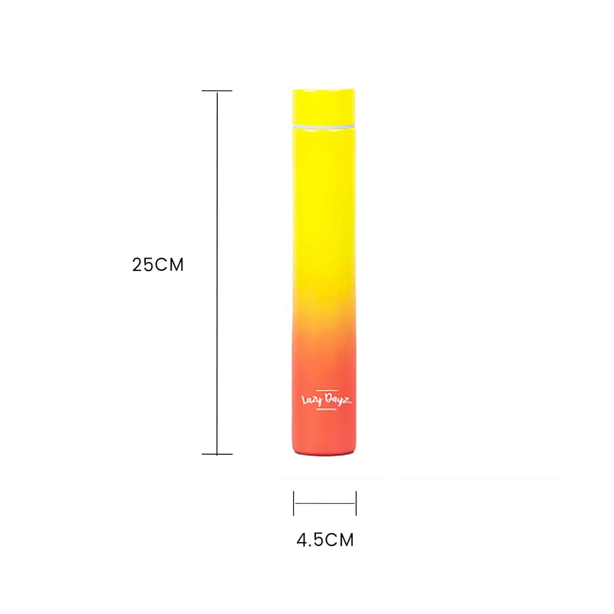 Lazy Dayz Hydration Lazy Dayz 300ml Slimline Insulated Drink Bottle - Yellow Peach Ombre