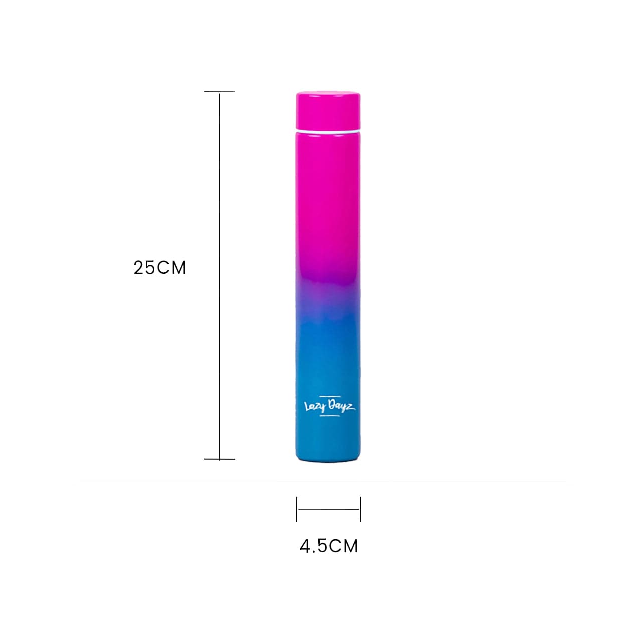 Lazy Dayz Hydration Lazy Dayz 300ml Slimline Insulated Drink Bottle - Pink Blue Ombre