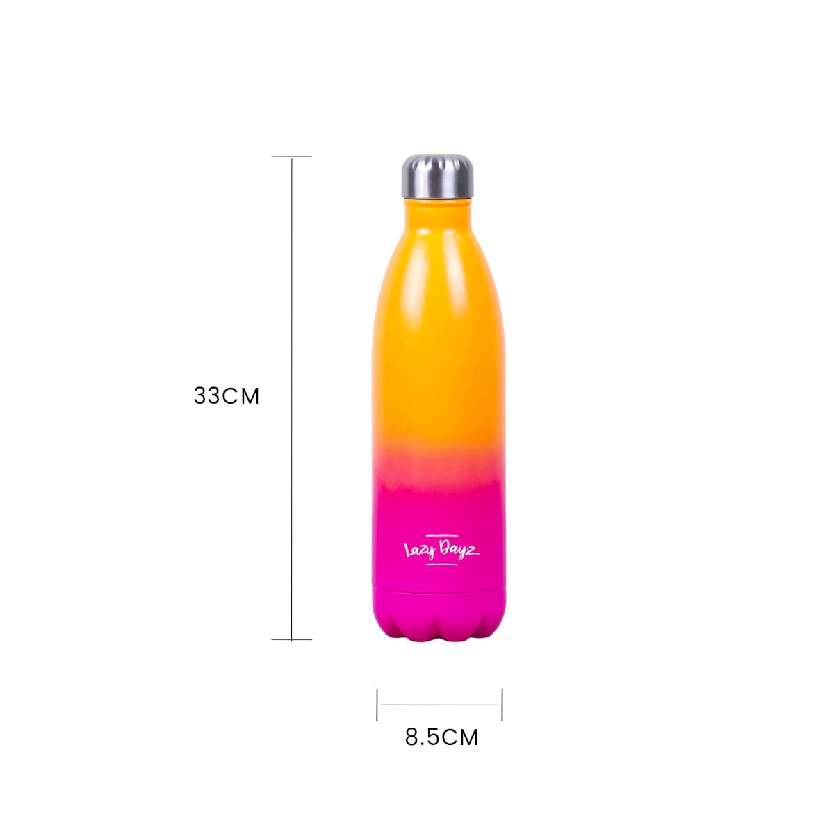 Lazy Dayz Hydration Lazy Dayz Jumbo Drink Bottle 1L - Orange Pink Ombre