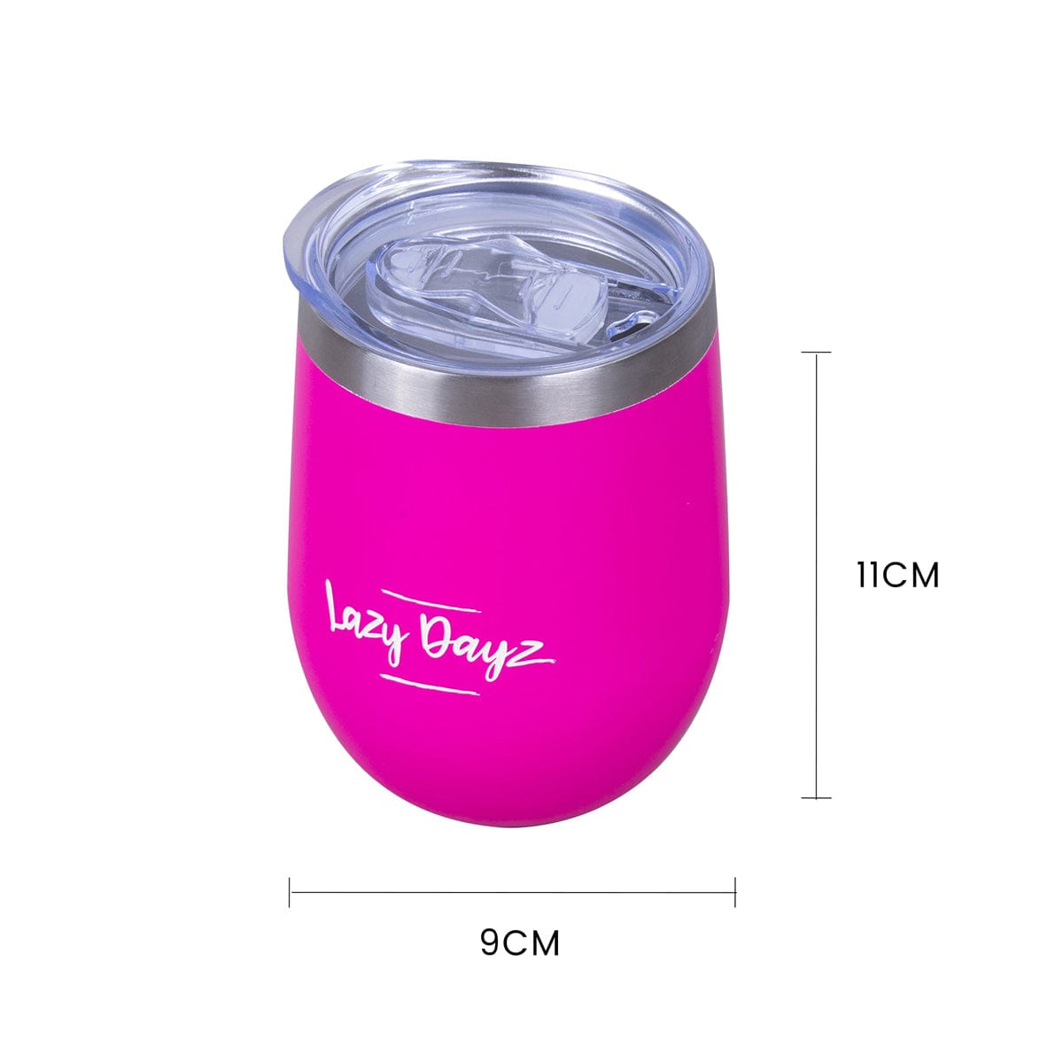 Lazy Dayz Hydration Lazy Dayz Stemless Wine Cup 350ml - Pink