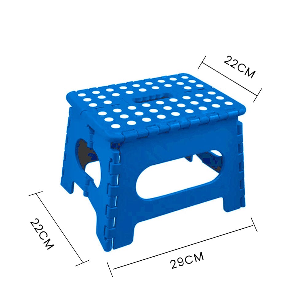 Living Today Stool Portable Plastic Foldable Chair Outdoor Bathroom Kitchen Adult Kids Blue