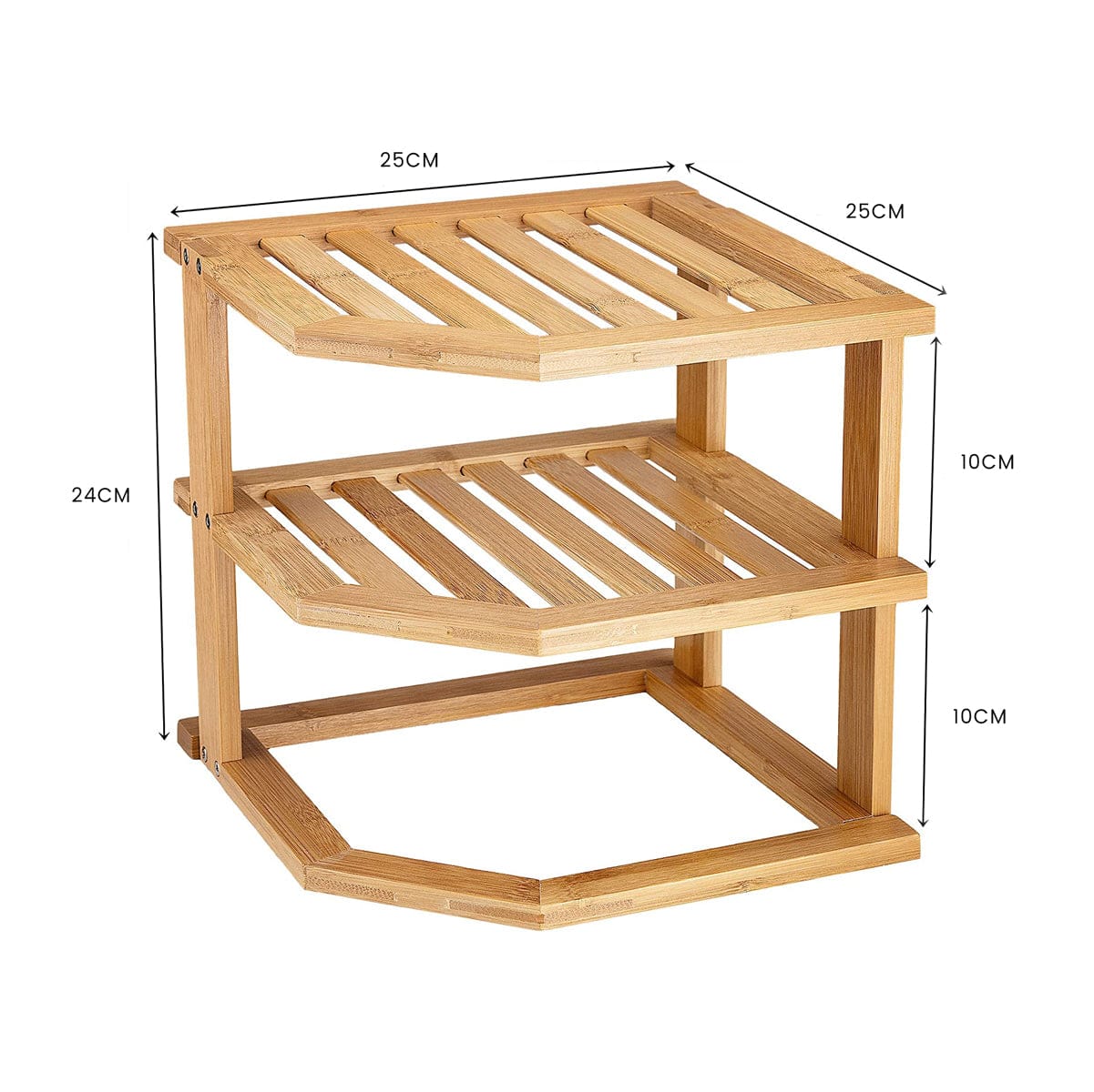 Clevinger Kitchen Organizers 3 Tiers BAMBOO KITCHEN RACK