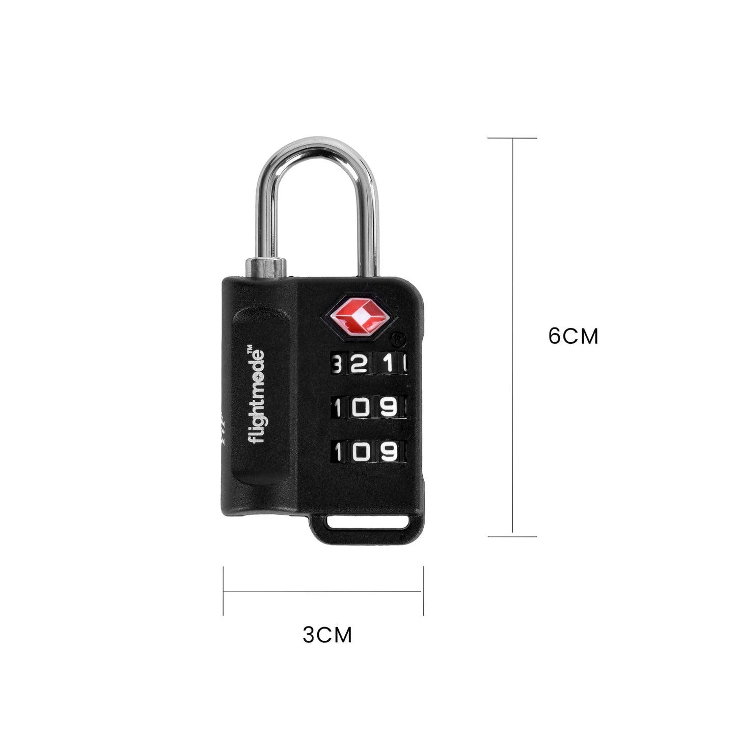 Flightmode Flightmode TSA 3 Dial Indicator Padlock x2