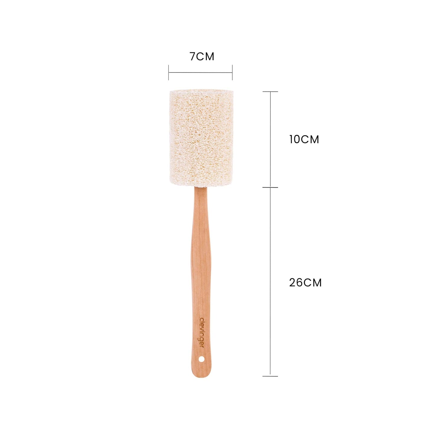 Clevinger Loofah Clevinger Eco Loofah Back Scrubber with Wood Handle