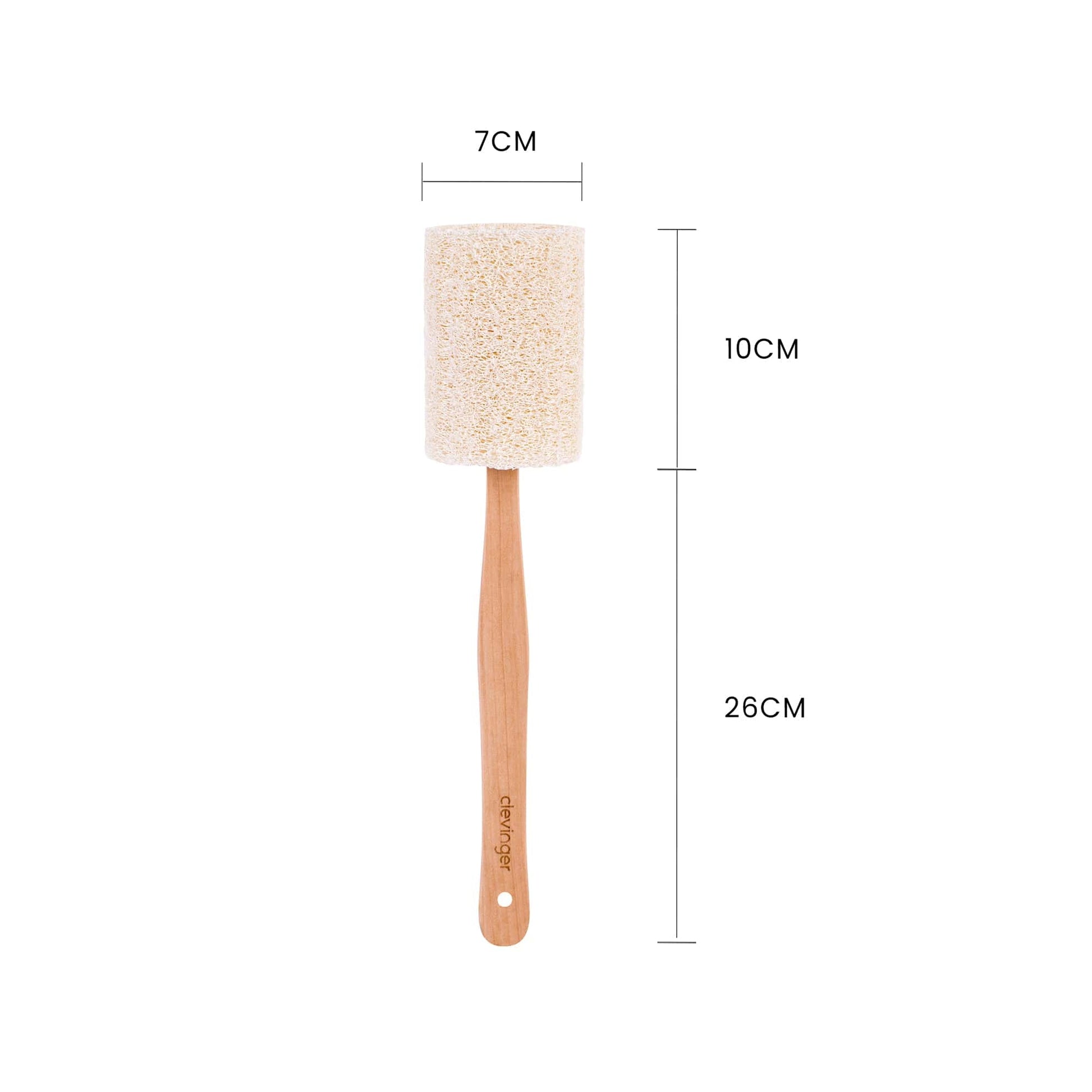 Clevinger Loofah Clevinger Eco Loofah Back Scrubber with Wood Handle