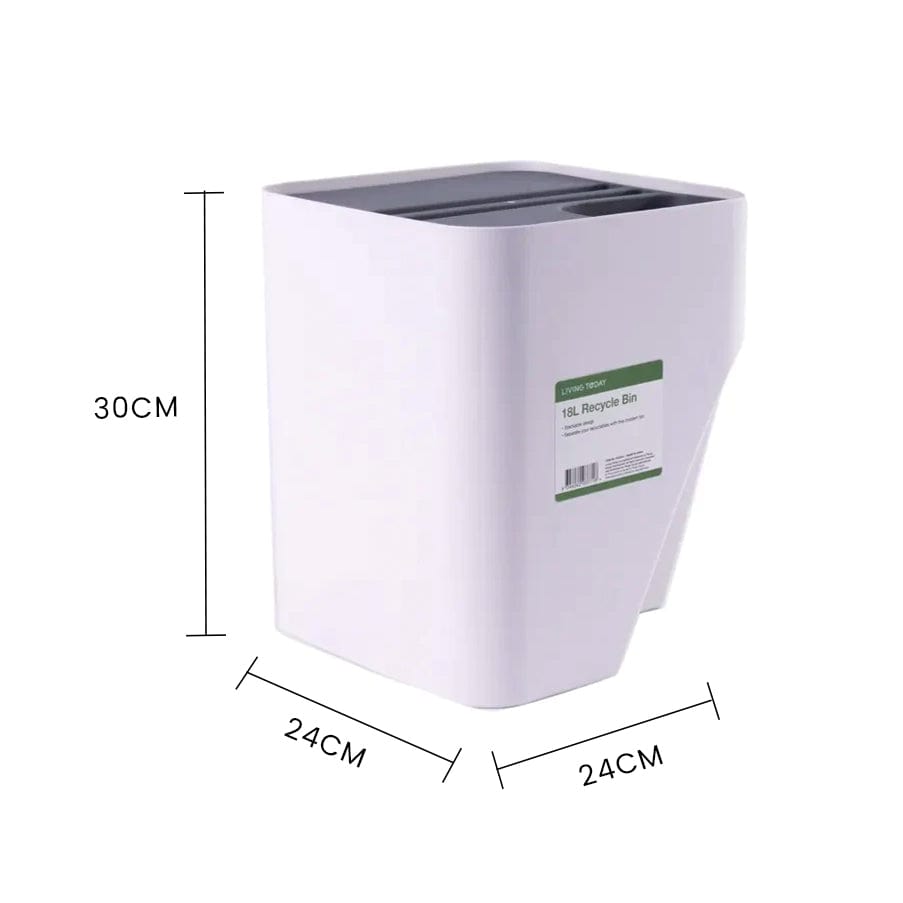 Living Today kitchenware Trash Can Stackable Plastic Trash Can Household Classification Storage Box Kitchen Trash Can Garbage Bin 18L