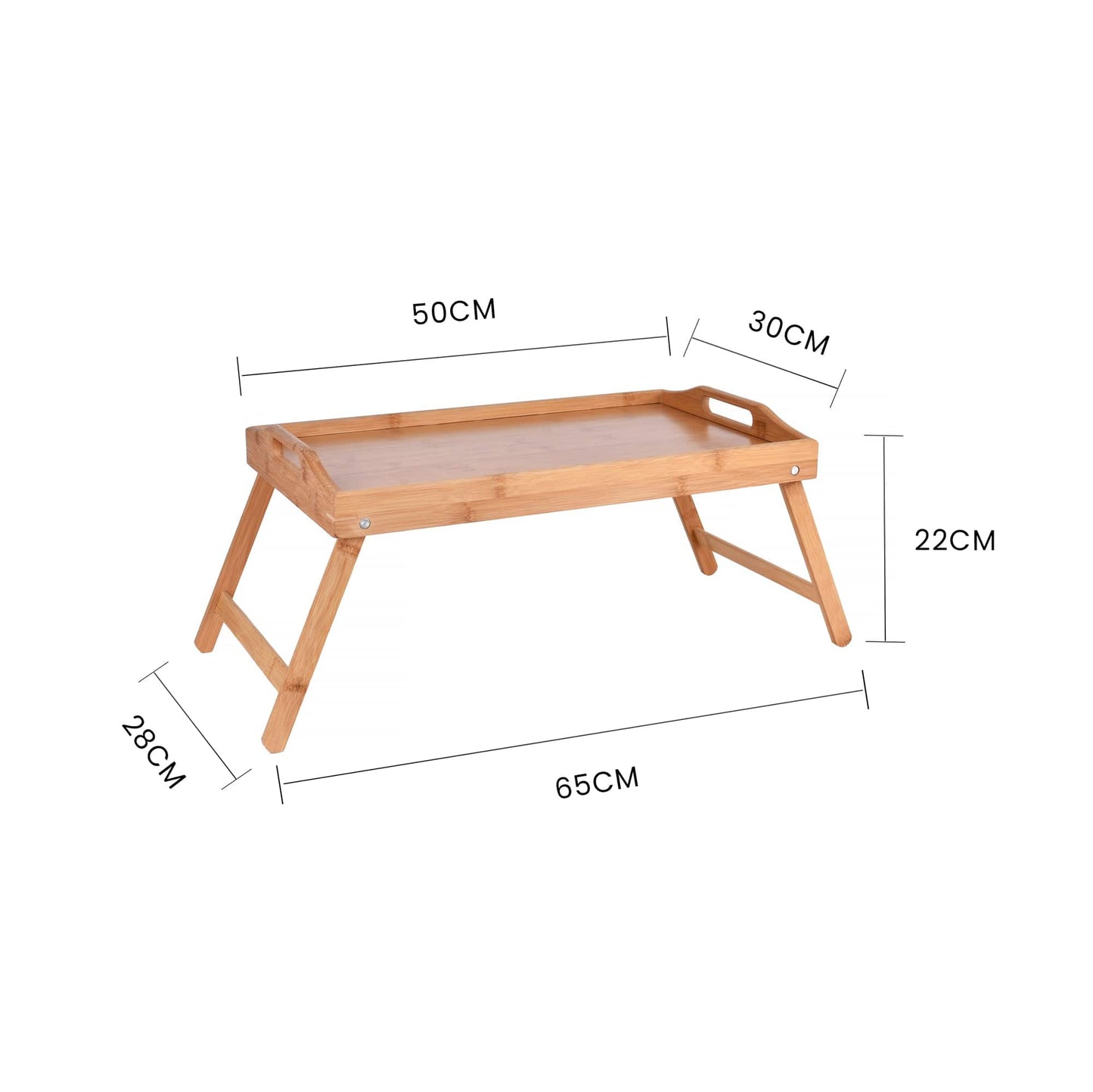 Living Today Homewares Foldable Bamboo Bed Tray / Breakfast Serving Table