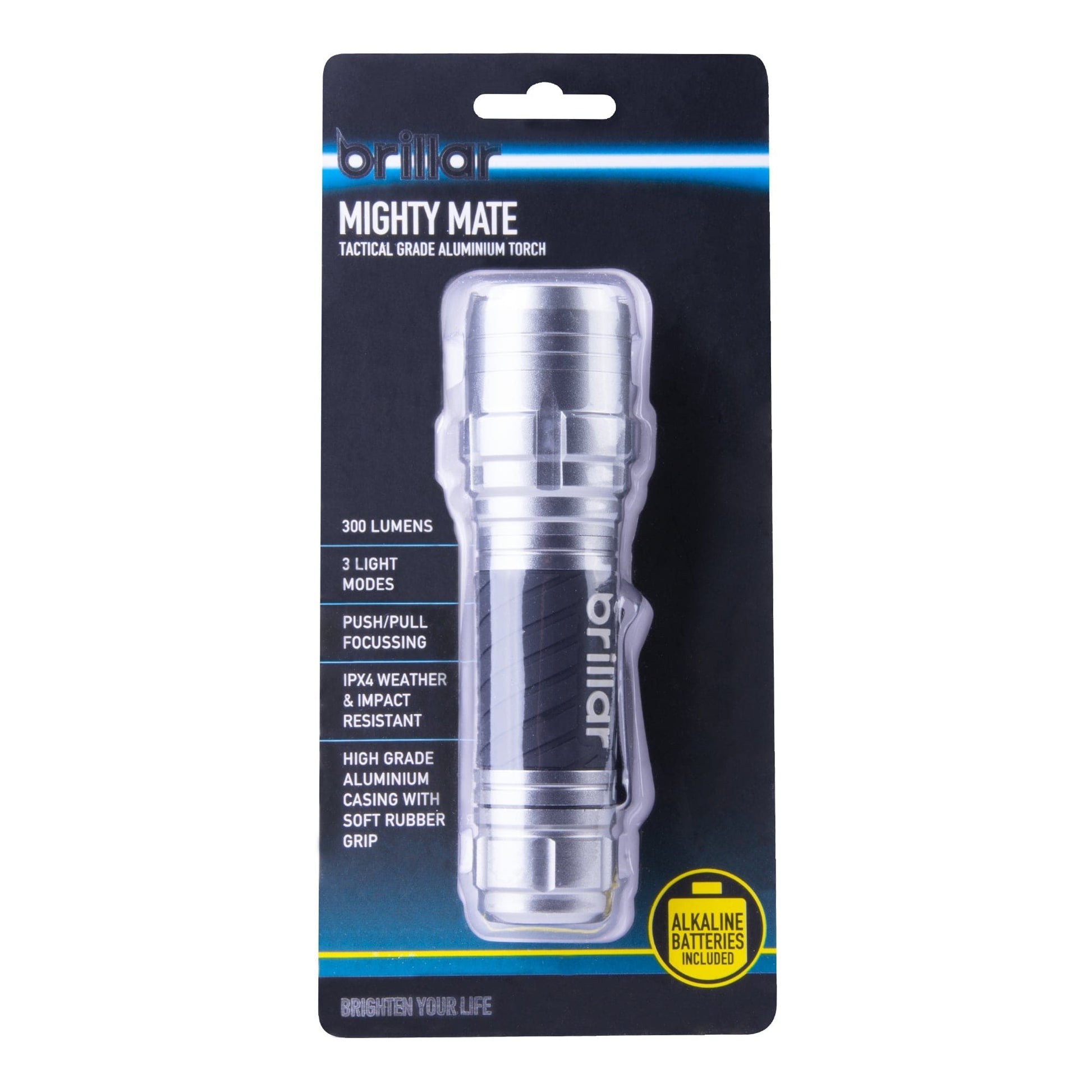 Brillar Flashlights Brillar Mighty Mate Flashlight - 300 Lumen Battery Torch