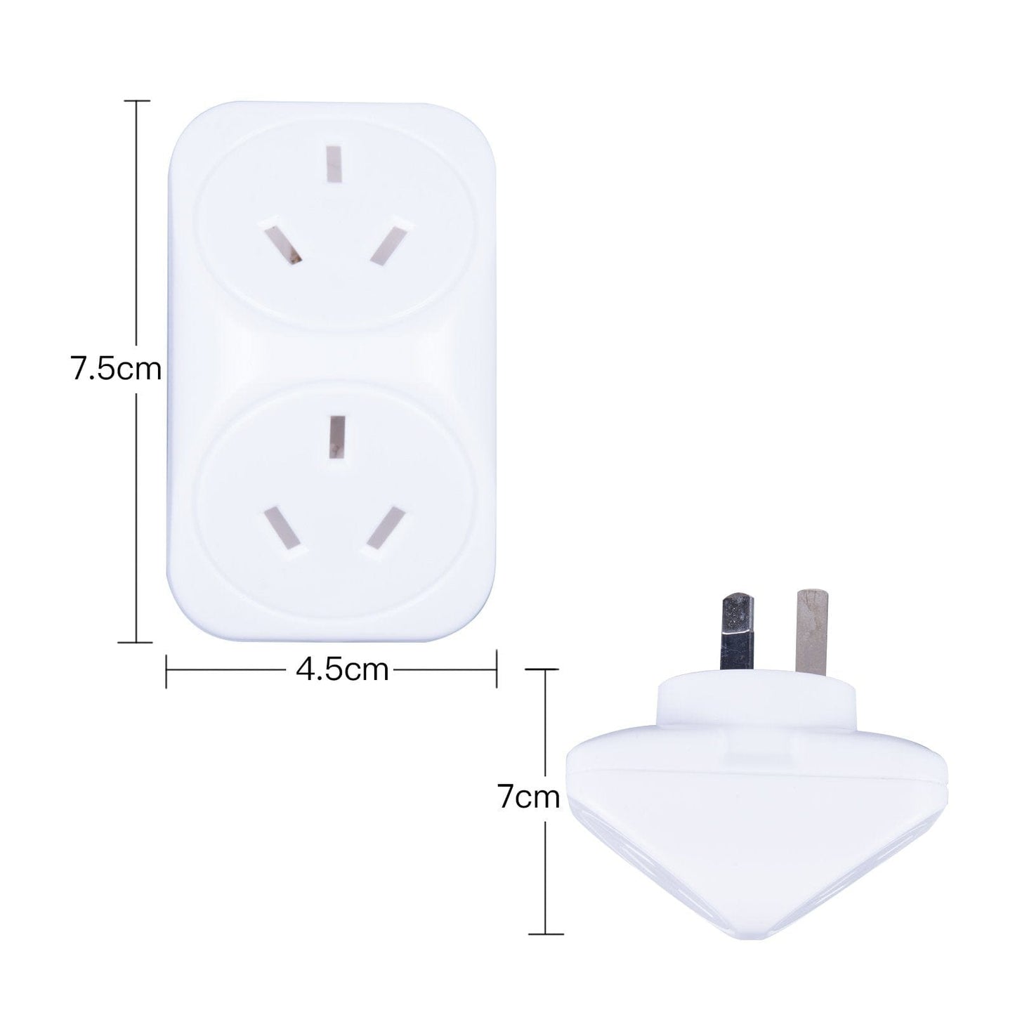 Living Today Extension Cords 2400W Versatile Double Triangle Adapter