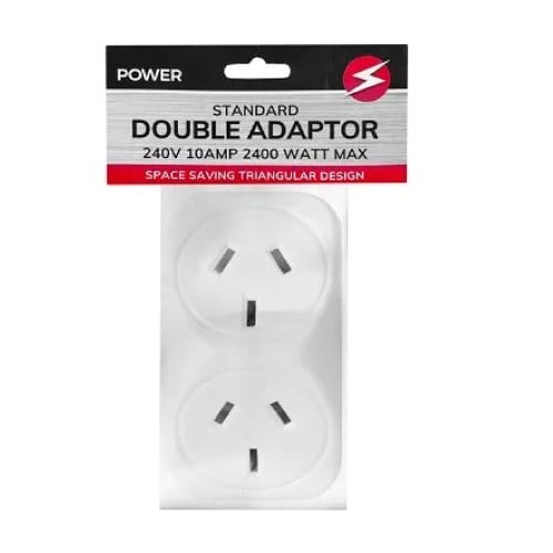 Living Today Extension Cords 2400W Versatile Double Triangle Adapter 2 Pack