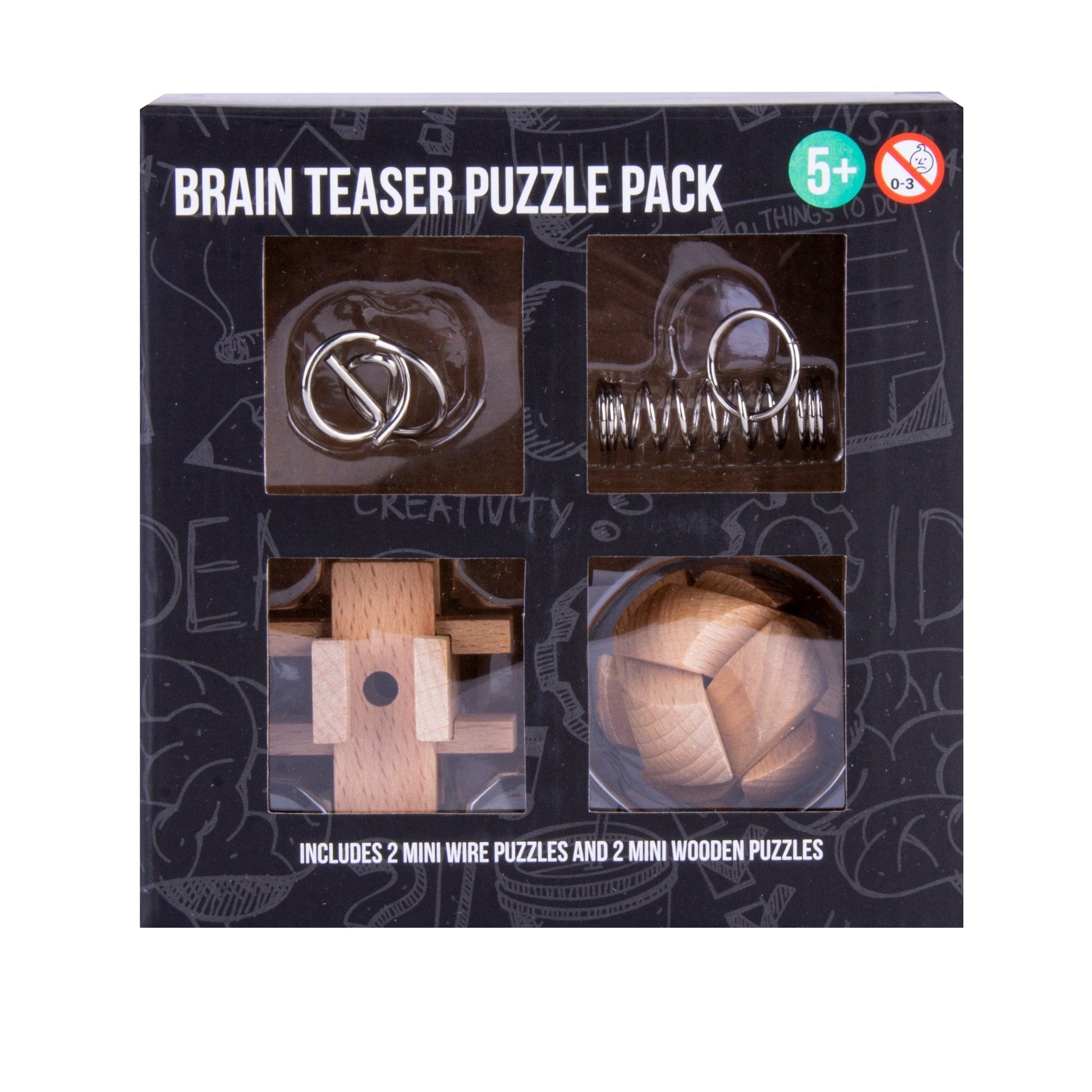 Living Today Mini Brain Teaser Puzzle 4 Pack