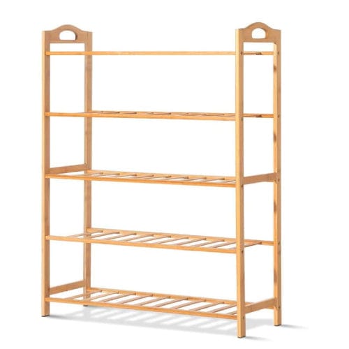 Living Today Homewares 5 Tier Bamboo Shoe Rack