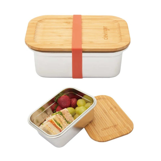 Clevinger Lunch Box Clevinger Stainless Steel Bamboo Medium Lunch Box 800ml