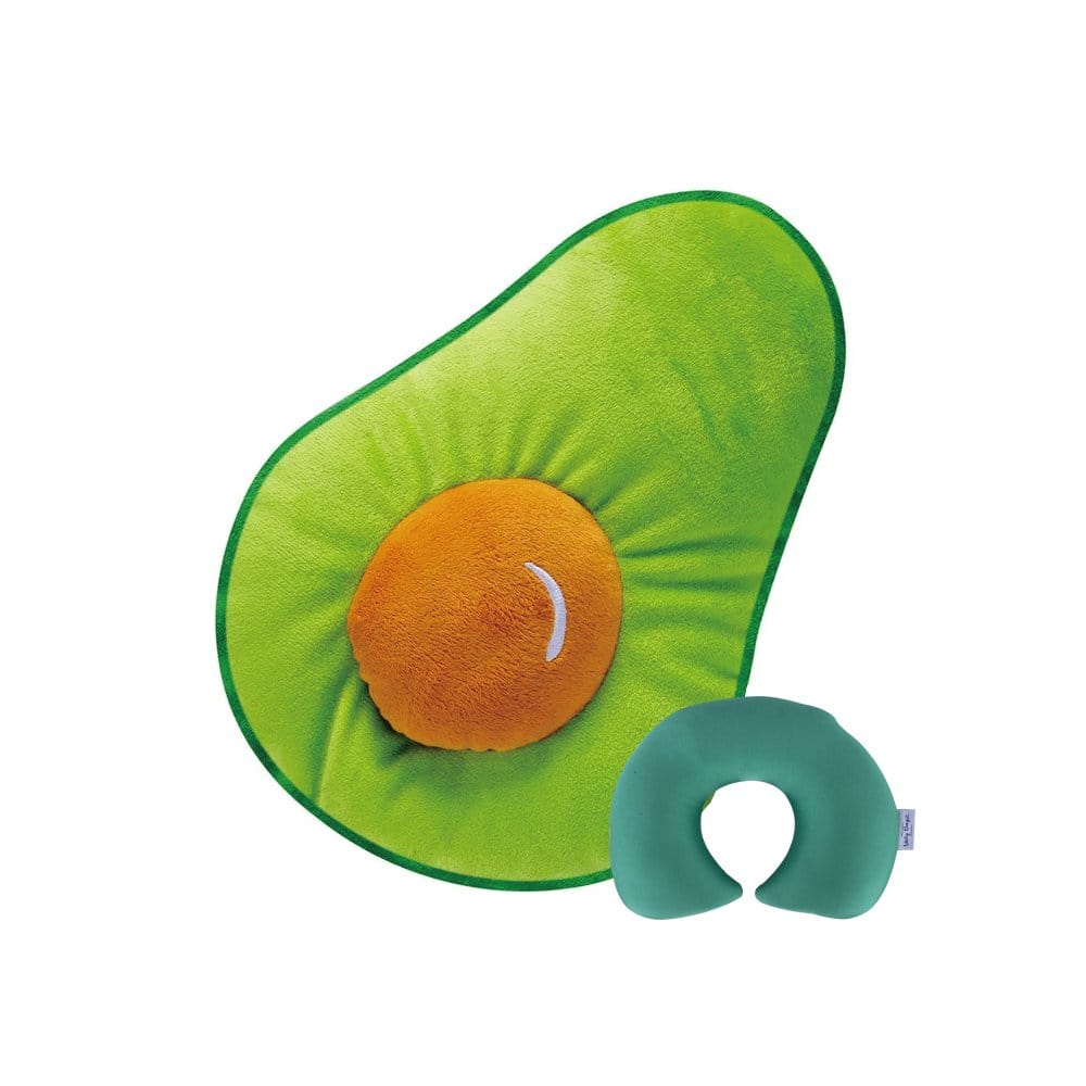 Lazy Dayz 2 Ways Reversible Microfibre Travel Pillow-Avocado/Watermelon