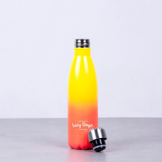 Lazy Dayz Hydration Lazy Dayz Daily Drink Bottle 500ml - Yellow Peach Ombre