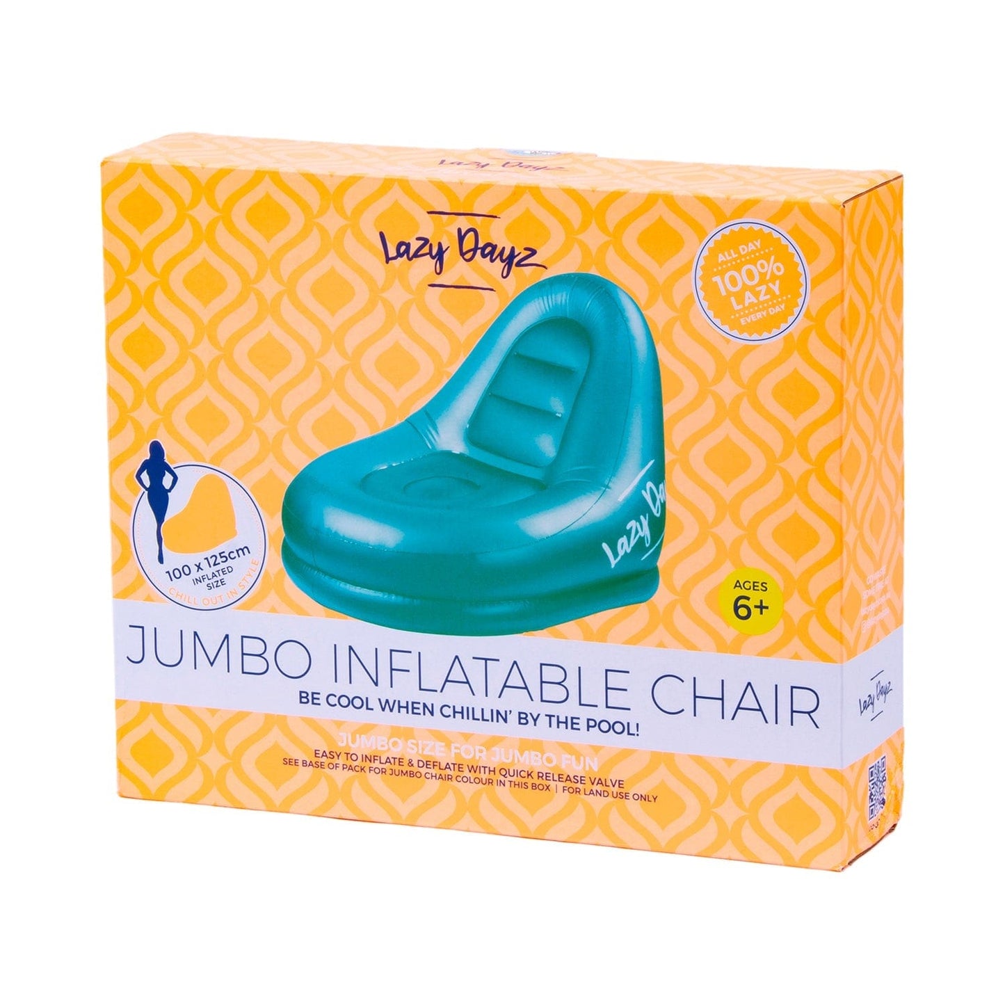 Lazy Dayz Inflatable Lazy Dayz Jumbo Inflatable Chair - Teal