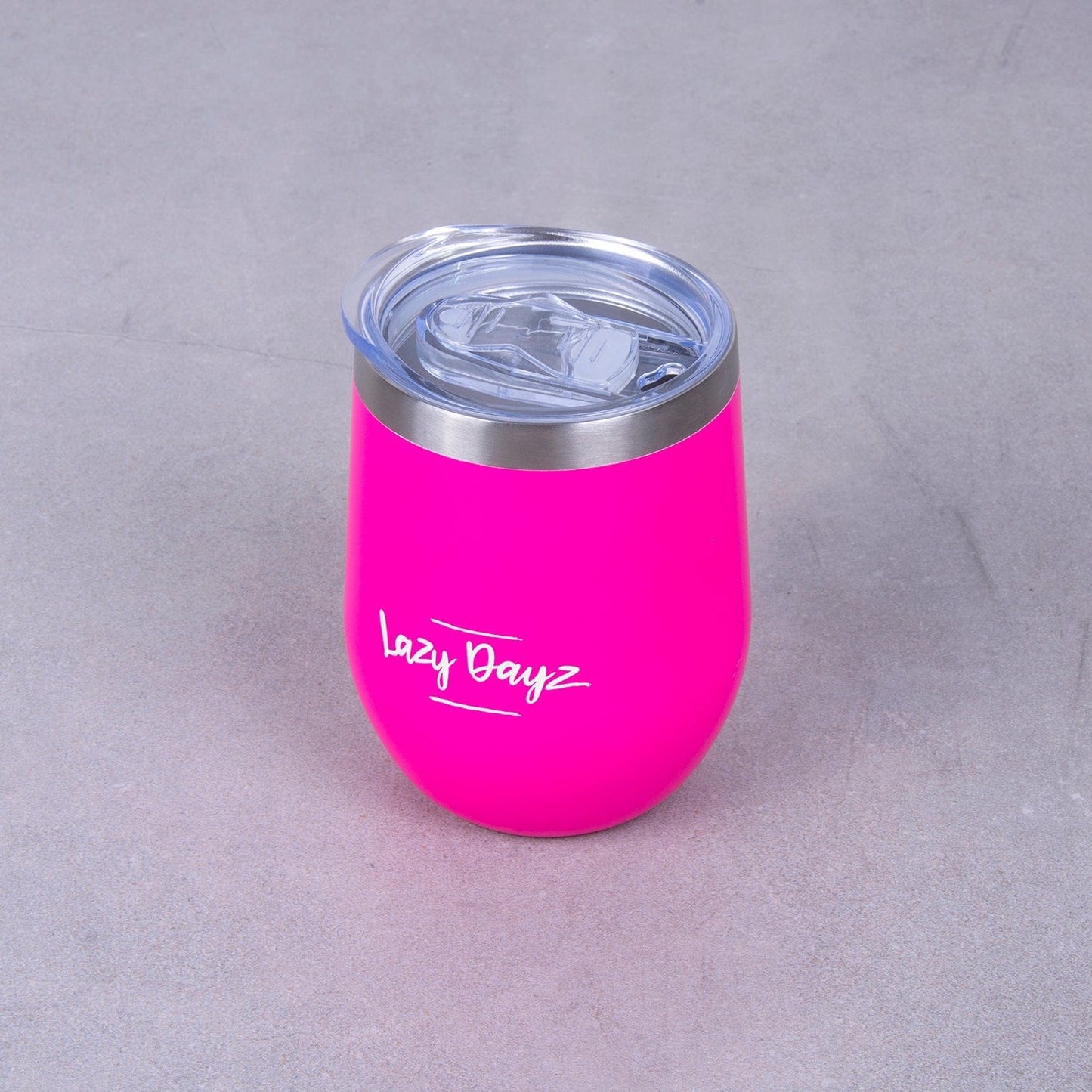 Lazy Dayz Hydration Lazy Dayz Stemless Wine Cup 350ml - Pink