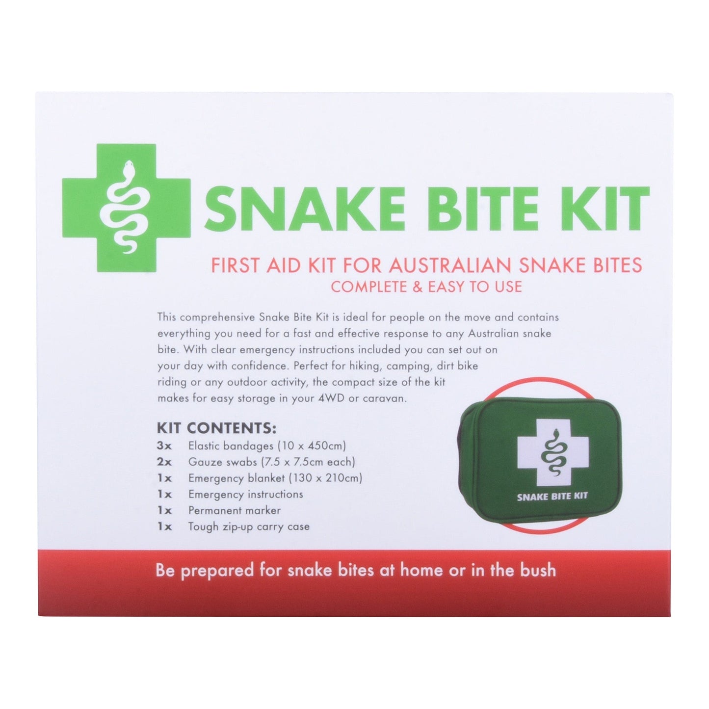 Living Today First Aid Kits Snake Bite Emergency First Aid Kit 9 Piece