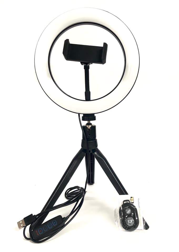 Living Today Electronics LED Studio Ring Light with Stand and Phone Holder 20cm