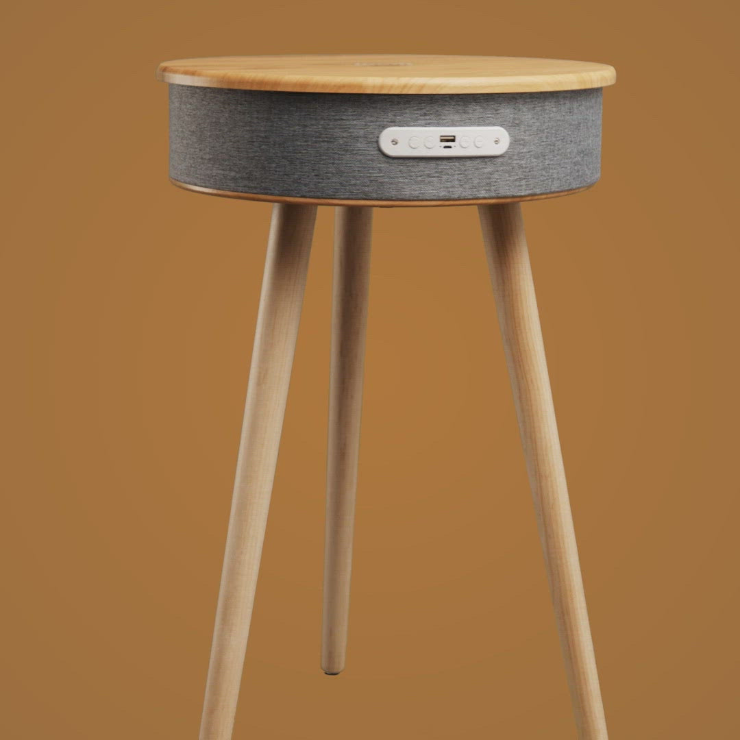 Clevinger Smart Side Table with Wireless Speaker and Phone Charger