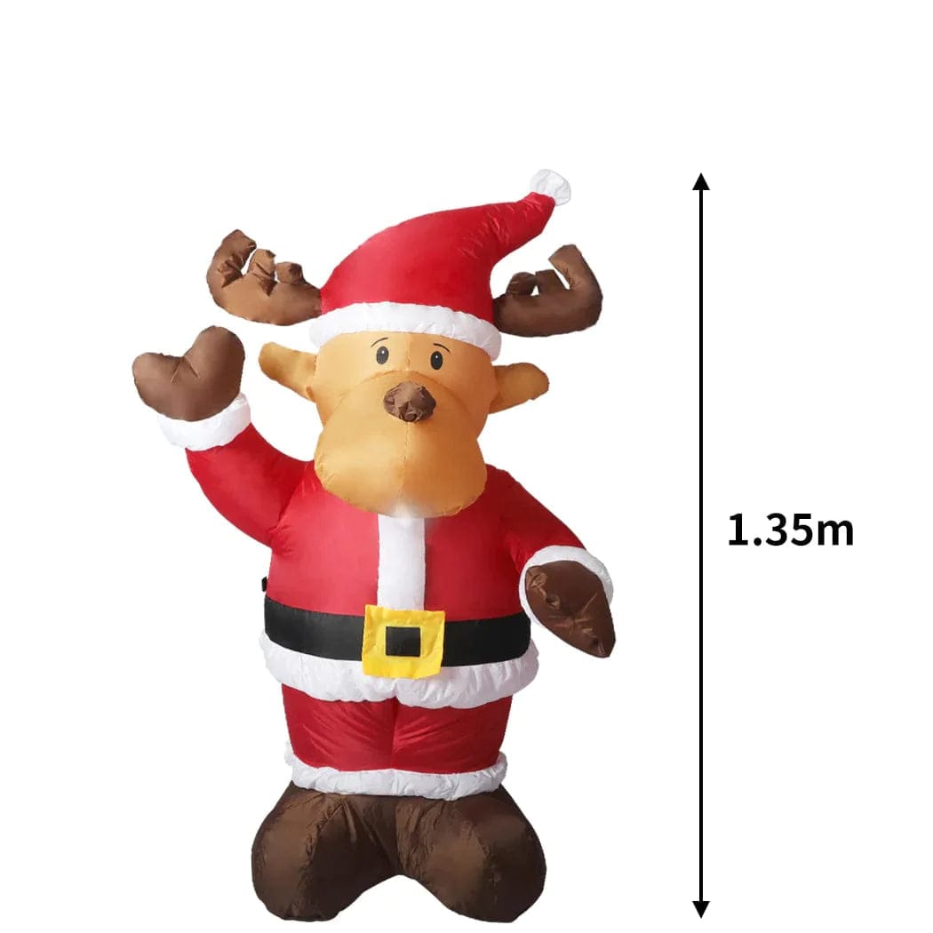 Living Today 120cm Christmas decoration Inflatable Waving Reindeer With LED