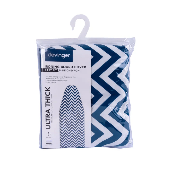 Clevinger Ironing Boards Ironing Board Cover Heat Resistant - Blue Chevron